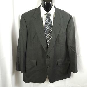 Hart Schaffner Marx Mens 48R Gray 2-Button Single Vent Sports Coat Blazer